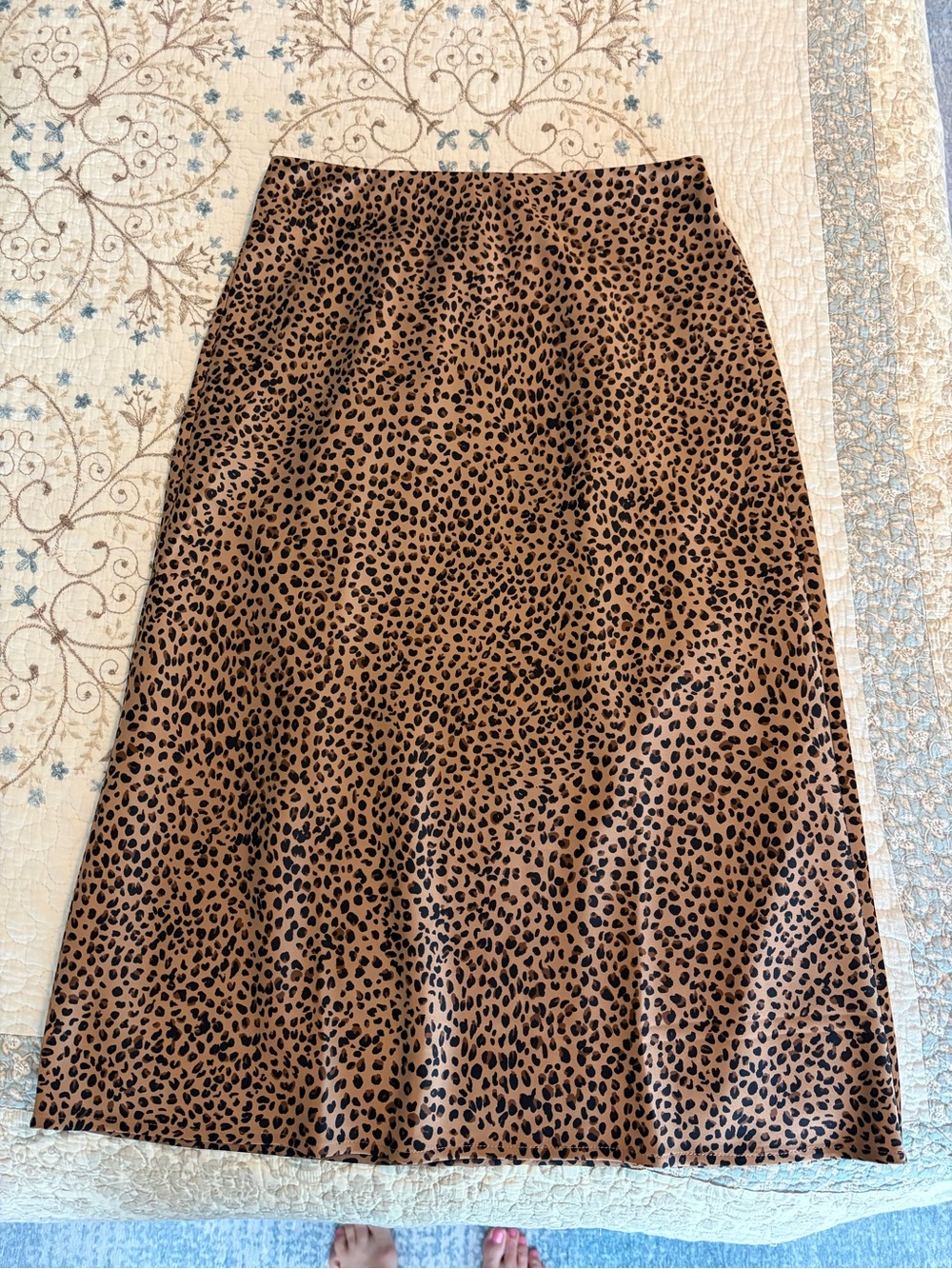 J. Crew Factory Leopard Print Midi Skirt - Brown/Black Size XS